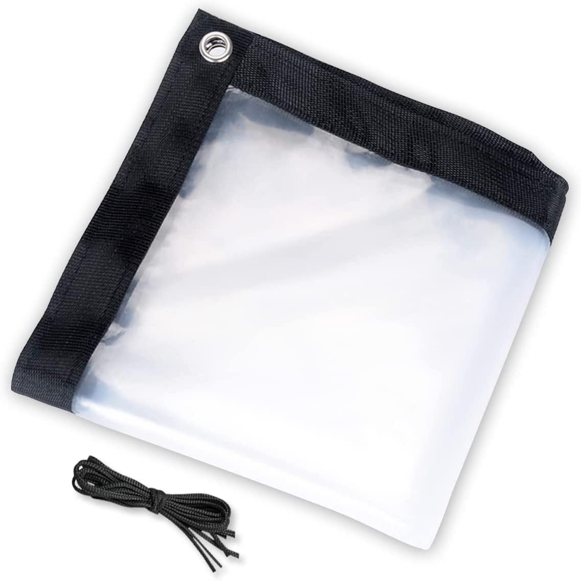 Clear Tarps with Grommets,Clear Vinyl Tarp,6x10 ft Tarp