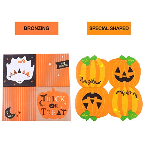HEMOTON 27 PeÃ§as Guardanapos de Jantar de Halloween Guardanapos de Papel de AbÃ³bora Mesa de Hallow