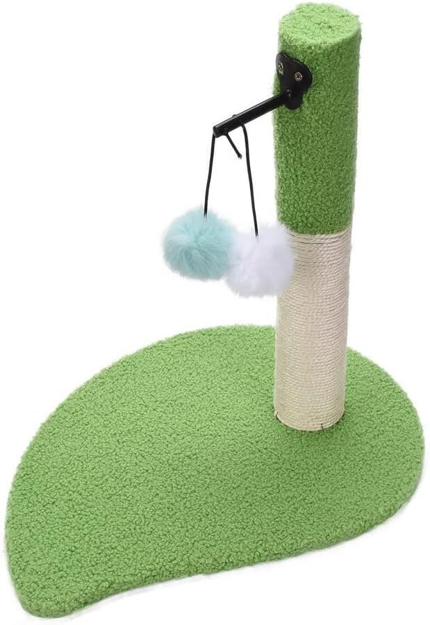 Tiragraffi a torre per gatti, divertente struttura da arrampicata con sisal e palline da tirare, per gatti e gattini, giocattolo ideale per giocare e grattare