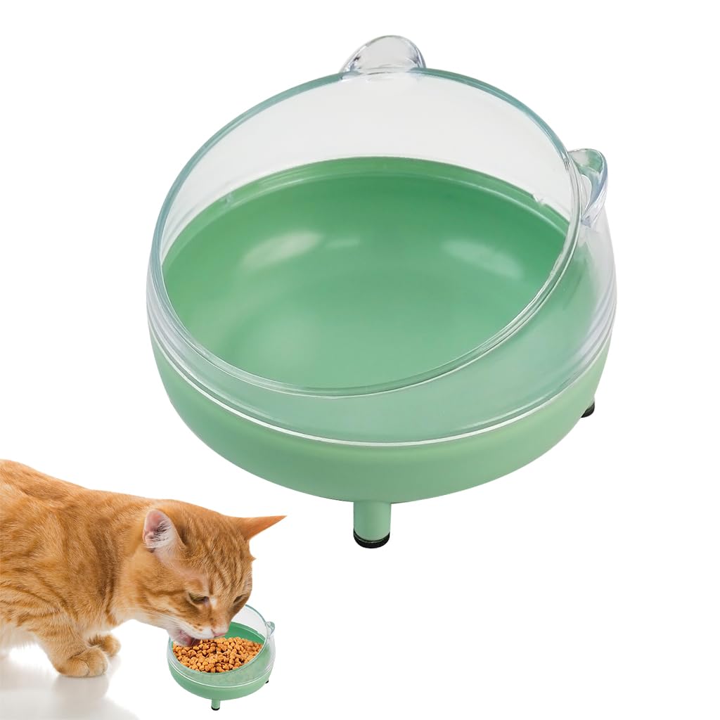 Qpets® Cat Bowl, Cat Accessories Round Tilted Cat Food Bowls, Elevated Cat Bowl Dog Food Bowl with Holder for Cats Dogs - Diameter 13CM & Tilted Stand 10 Degree (Green) (B0D4J15FRS) Amazon Price History, Amazon Price Tracker