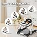 Baby Walker,4-Gear Height Adjustable Baby Walker with Wheels,5 in 1 Baby Activity Center,Music and Lights Bouncer Walker for Baby Boy 6-18 Months,Adjustable Speed Baby Push Walker