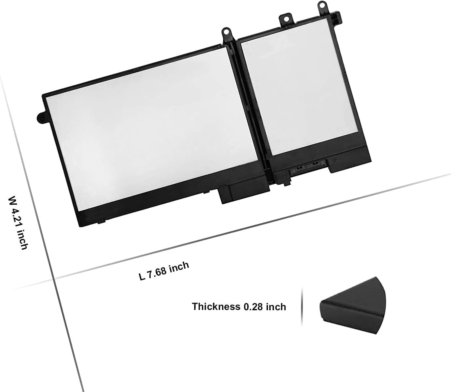 51Wh 93FTF Batteria compatibile con Dell Latitude 5280 5290 5480