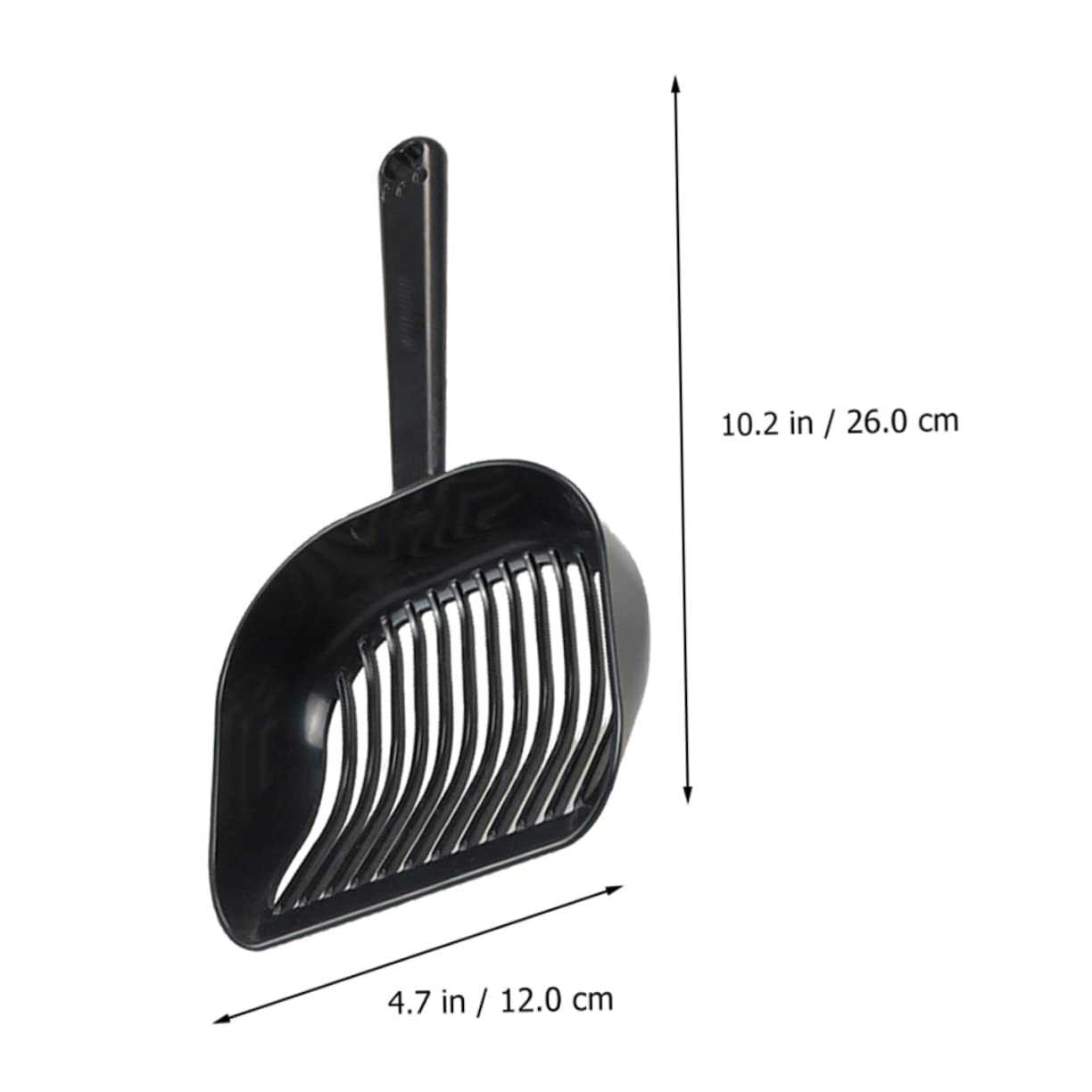 Pala para Arena de Gato, Soporte for Pala de Arena for Gatos, Reutilizable con Mango Largo, diseño ergonómico, cómodo, 2 uds