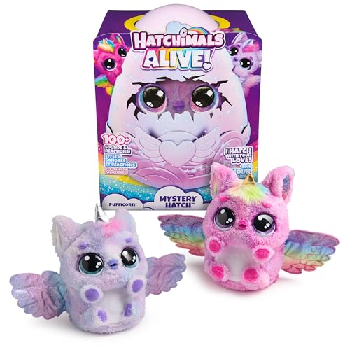 Hatchimals 6069132 Alive, Mystery Hatch Pufficorn, Surprise Interactive Toy & Egg cover