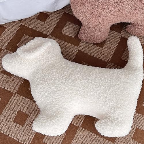 KYEQATY Süße Wurfkissen weich bequemes weißes Kissen Niedliche Kissen Hundeförmige Kissen kleine dekorative Kissen Bodenkissen für Bett Couch Sofa Home Decor