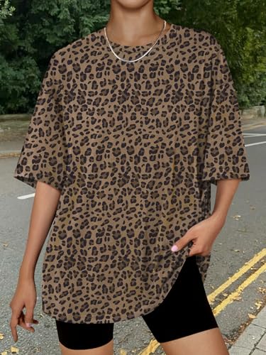 Image of Trendy Queen Womens Oversized T-Shirts Short Sleeves Workout Tops | Casual Summer Gym Tees Plus Size Fashion Clothes 2026