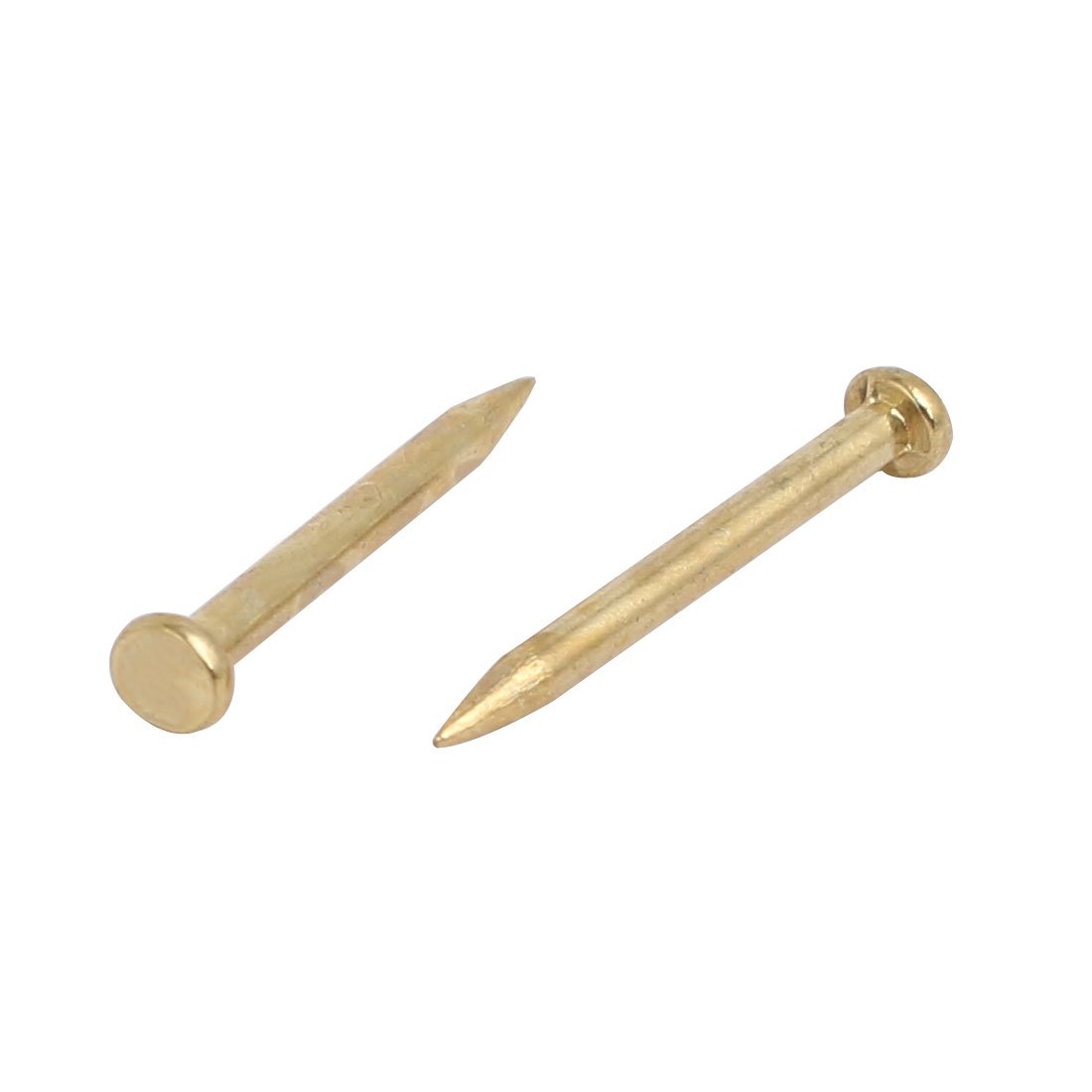 Aexit 1.3mmx15mm Carbon fastener Steel Point Tip Concrete Cement Wall Nail Brass Tone 30pcs Model:31as582qo635