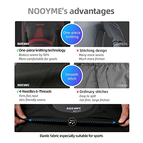 NOOYME Thermal Base Layer Women, Ski Base Layers Women, Ladies Thermal Clothing & Leggings Quick Dry Thermal Underlayer Women Ladies Thermal Underwear Set - Image 5