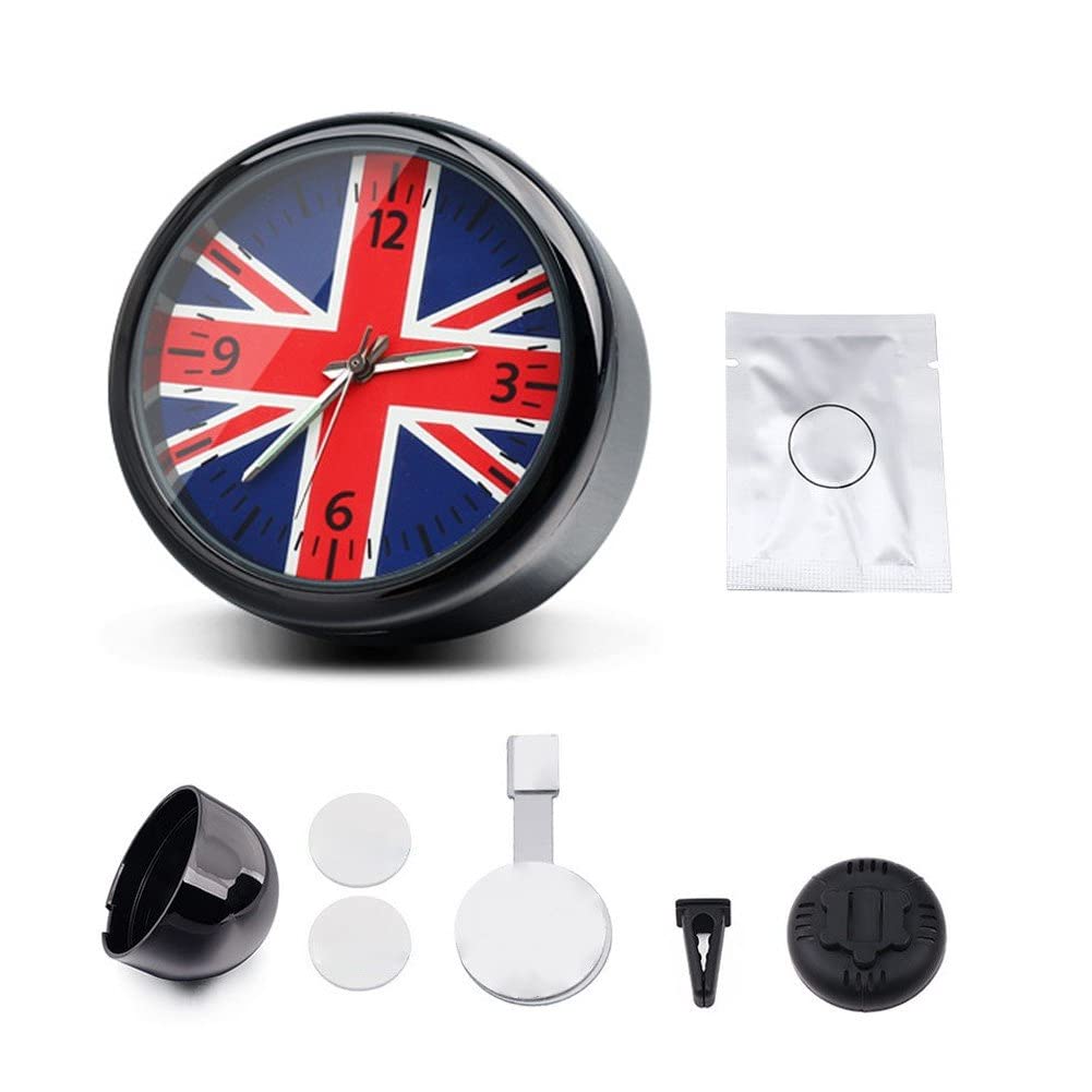 Haowul Men's As Shown Car Interior Union Air Outlet Clock Decoration Car Watch Clock Decoration Electronic Meter Clock Car Sticker Watch