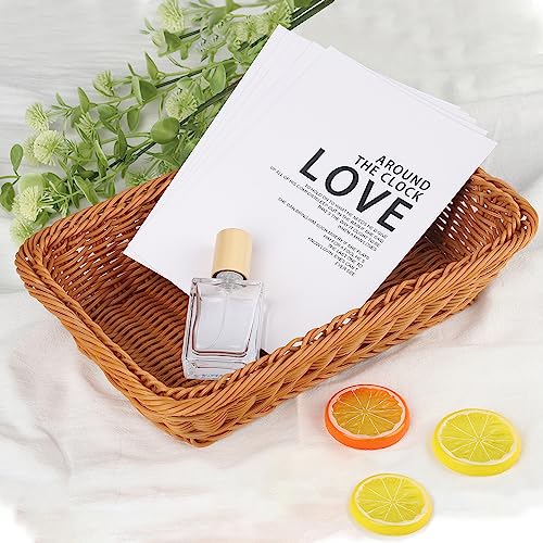 GNIEMCKIN 4 PCS 12 Inch Wicker Bread Basket, Woven Serving Basket, Tabletop Food serving Basket for Restaurant, Bakery, Family Party, Hotel Serving, Fruits, Vegetables and Snacks, Brown by GNIEMCKIN - Image 4