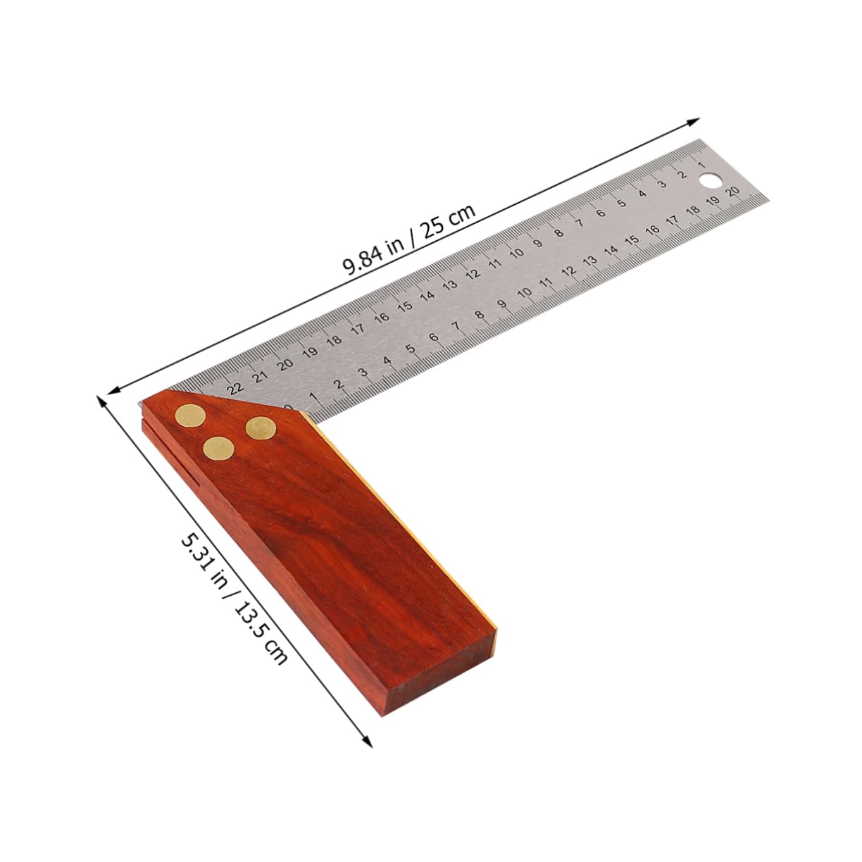 IWOWHERO 90° Square Ruler 250mm Angle Tool Precision Measurement for Woodworking Metal Welding