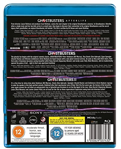 Ghostbusters película Blu-ray pack de 3 discos para maratón de cine en casa 4