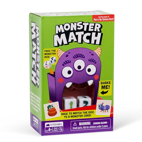 Exploding Kittens Monster Match – Matching Dice for Kids Ages 4+– 2-6 Players – Fun Family Night - Creative Kid Play
