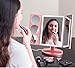 MIRRORVANA® X-Large Vanity Makeup Mirror with LED Lights | 360° Rotatable Extravagant Trifold Cosmetic Mirror with 10X, 5X, 3X Magnification for Women, Teens and Girls (Rose Gold)