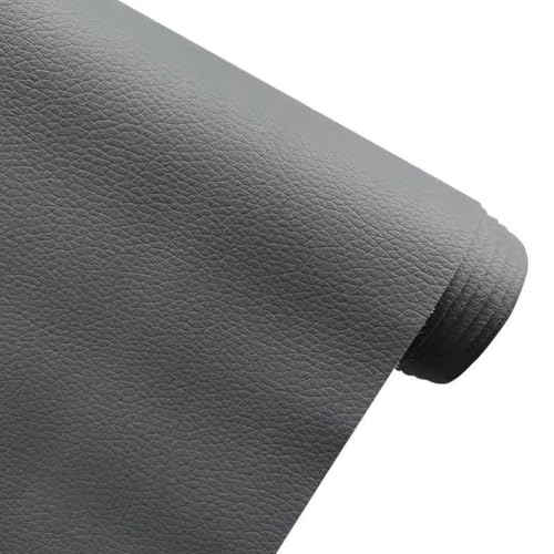 Faux Leather Fabric 160cm Wide Durable Upholstery Leather by The Metre,DIY Crafts Material Leatherette Fabric for Sewing Sofa Wallets Handbag (Dark Grey)