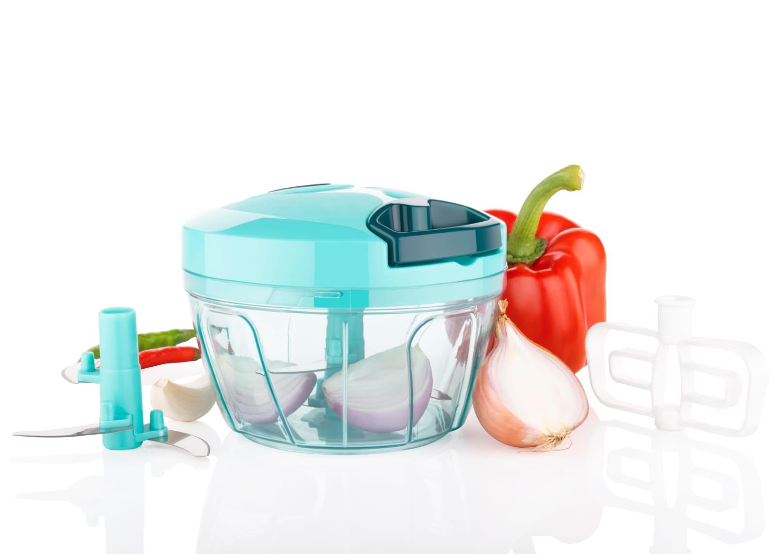 WILLTUNE Mini Handy Chopper | 2-in-1 Manual Kitchen Gadget for Quick Vegetable & Fruit Chopping | 450ML Capacity, Sky Blue (B0DCJWRXQH) Amazon Price History, Amazon Price Tracker