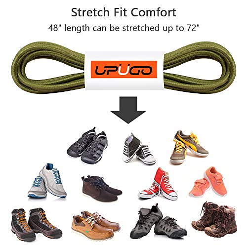 Image of UpUGo Elastic Shoe Laces, No Tie Shoe Laces Tieless for Kids, Adults, Elderly, One Size Fit All
