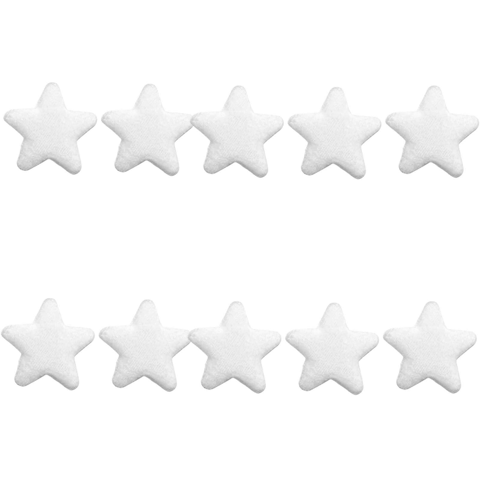JSGHGDF 10Pcs 6.5CM Colored Plush Star Appliques for Bag Garment Shoe Decoration Hair Accessories and Sewing Craft Perceived Star Ornamentation