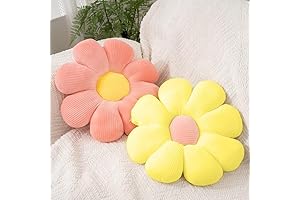 Cozy Ambiance with Flower-Shaped Floor Pillows
