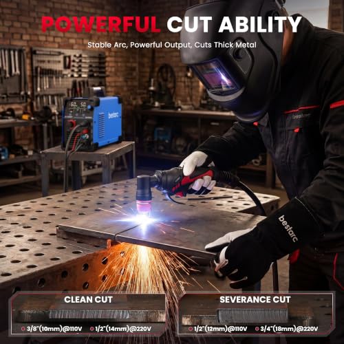 Image of Bestarc 50A Plasma Cutter Pilot Arc, 110 /220V Dual Voltage, Mesh Cutting