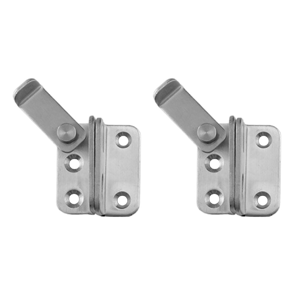 bnf®2pcs Stainless Steel Staple Hasp Door Latch Cabinet Gate Door Latches Security Lock Rustproof Hardware Left Open|Home & Garden | Home Improvement | Building & Hardware-image-10