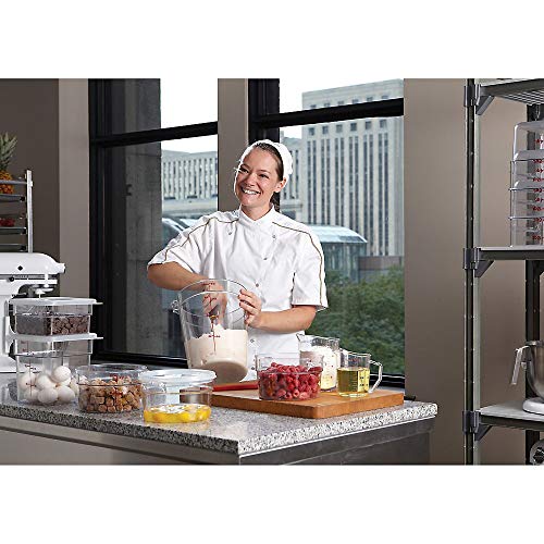 Image of Cambro RFSCW8135 9-15 /16 inch Top Diameter x 10-7 /8 inch Height, Camwear Clear Polycarbonate Round Food Storage Container (Cover Sold Separately), 8 Quart