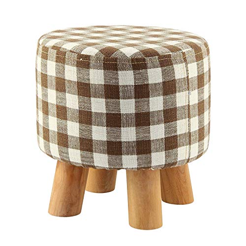 Gepolsterter Fußschemel abnehmbare Tretfußstütze Läufer 4-hölzerner Beinquadrat Kleiner Hocker