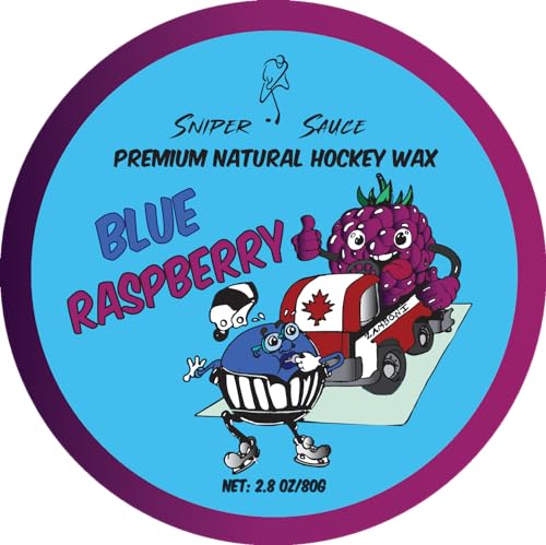Hockey Wax – Sniper Sauce Premium Natural Hockey Stick Wax - Blue Raspberry – Protect Hockey Tape Provide Perfect Tacky Grip for Hockey Stick Tape Protect Hockey Stick Blade from Water Ice and Snow