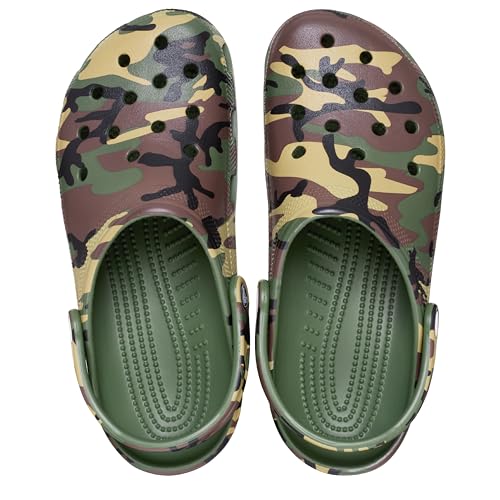 Image of Crocs, Unisex, Classic Clog Seasonal Graphic, Army Green Camo, Men 5, Women 7, Medium