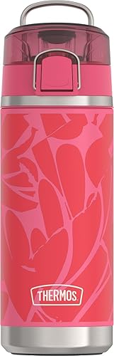 Miniatura 15 de THERMOS ICON SERIES, botella de agua con boquilla, 18 onzas, granito, botella de agua aislada al vacío de acero inoxidable con tapa Granite,Rosa
