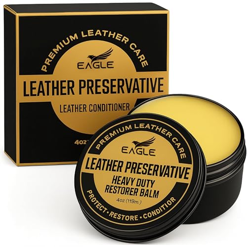 Eagle Heavy-Duty LP Leather Preservative – All Natural Neatsfoot Oil & Beeswax Conditioner for Boots, Saddles, Furniture, Jackets & Tack