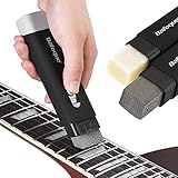 Fast Guitar Strings Cleaner Eraser Rust Remover with Lubricant in Brush String and Fret Care for Cleaning Acoustic Eletric Guitar Bass Ukulele Violin Banjo Mandolin Instrument (Dual Head)