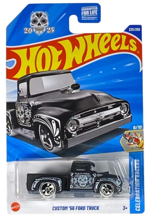Amazon.com: Hot Wheels Custom '56 Ford Truck [Black W/White Wheels