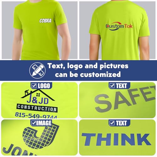 Custom Shirt, Custom Shirts Men Workout Shirts Dry Fit Moisture Wicking Short Sleeve Athletic Work T-Shirts4