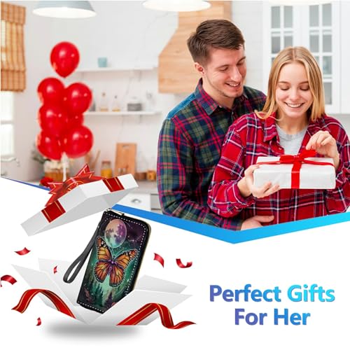 Image of Womens Wallet PU Leather Wristlet Wallets for Women, Large Capacity Lady Fashion Wallet Card Holder Zipper Wallet
