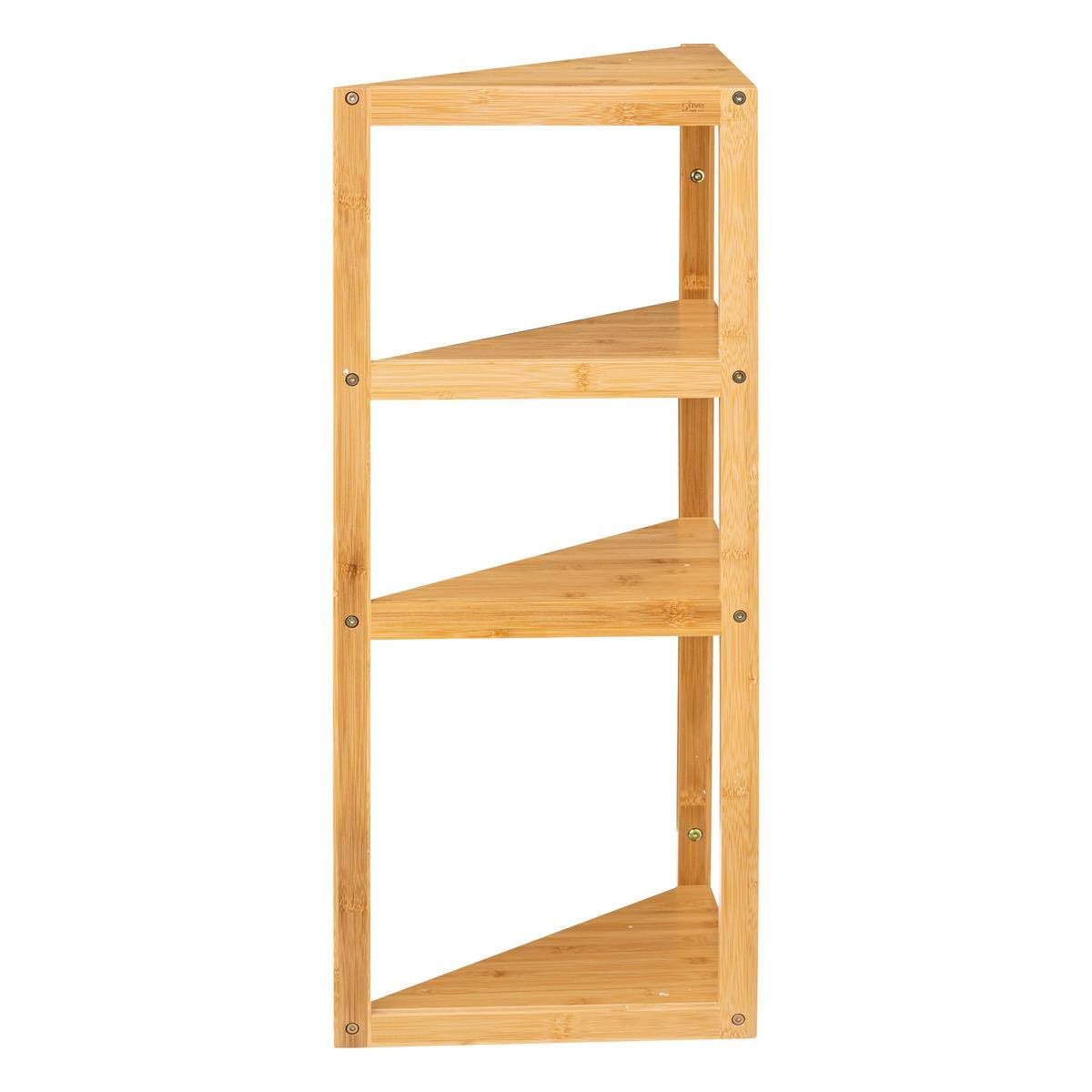 Hoekrek van bamboe met 3 niveaus Canoply 80x36.5x33.5cm Natuur 7house