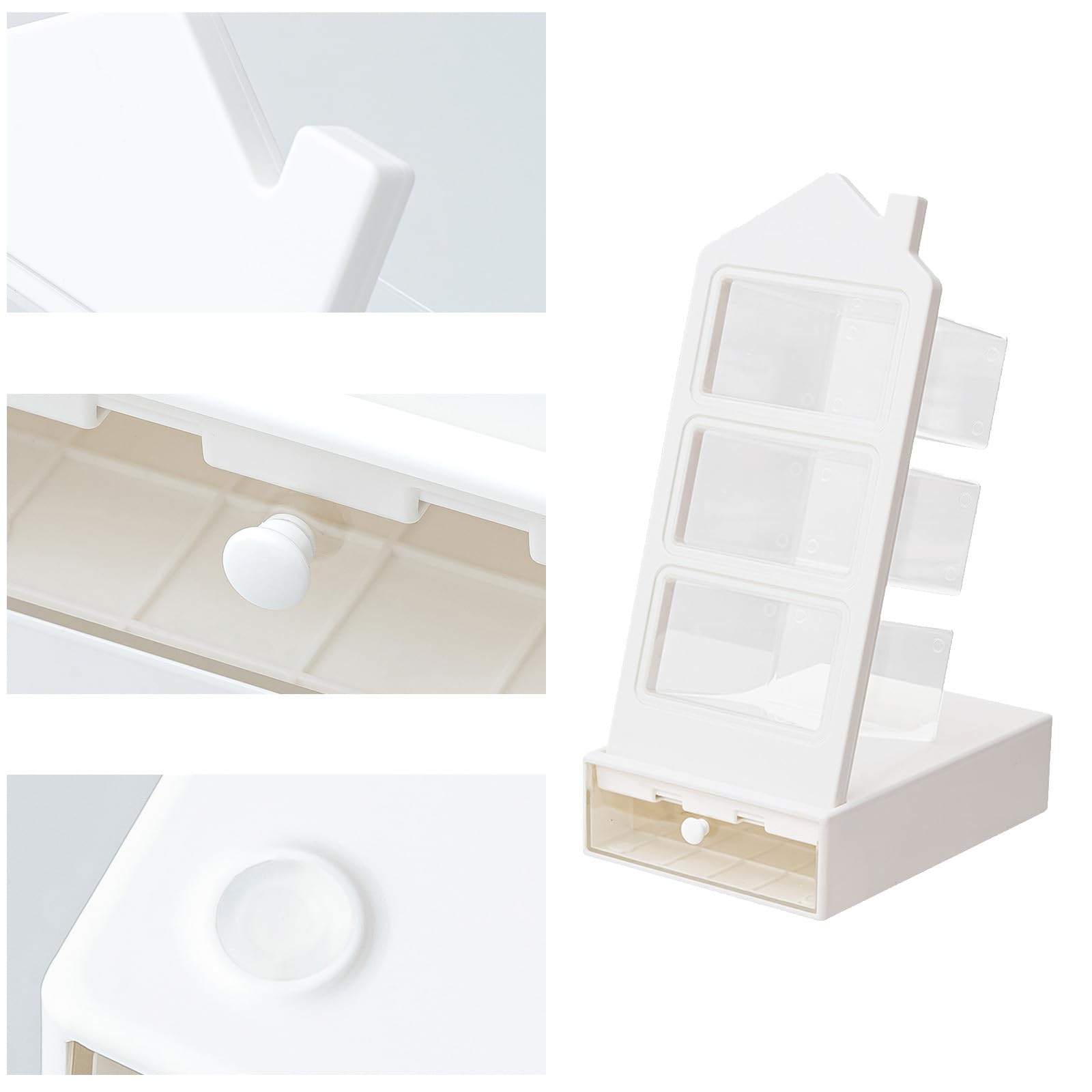 Organizzatori multifunzionali per penne da scrivania con cassetto 3 slot inclinato matita tazza organizzatori di grande capacità