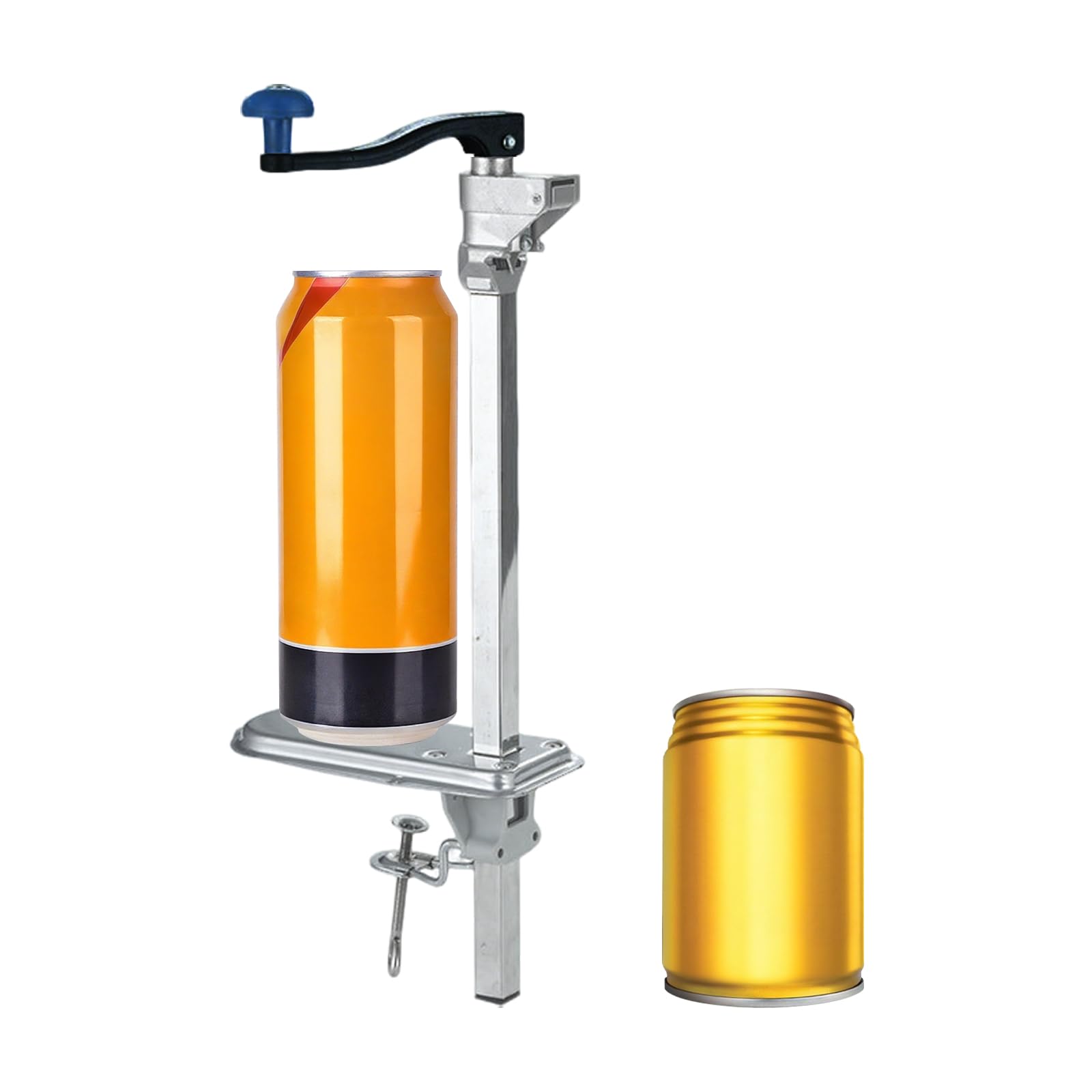 Abrelatas comercial de acero inoxidable, abrelatas manual de banco de alta resistencia para latas grandes y altas, perfecto para catering, restaurantes y cocinas domésticas. plata 48cm/18.5in