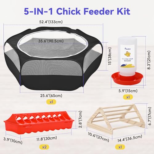 Image of Pawaboo Chick Brooder Box for Chick Starter Kit, Black
