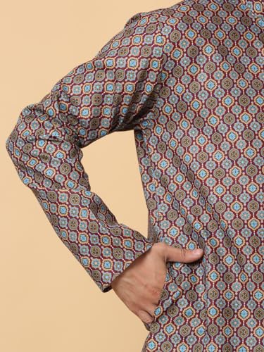 Image of KRAFT INDIA Men's Cotton Rich Stylish Ethnic Wear Kurta Pyjama