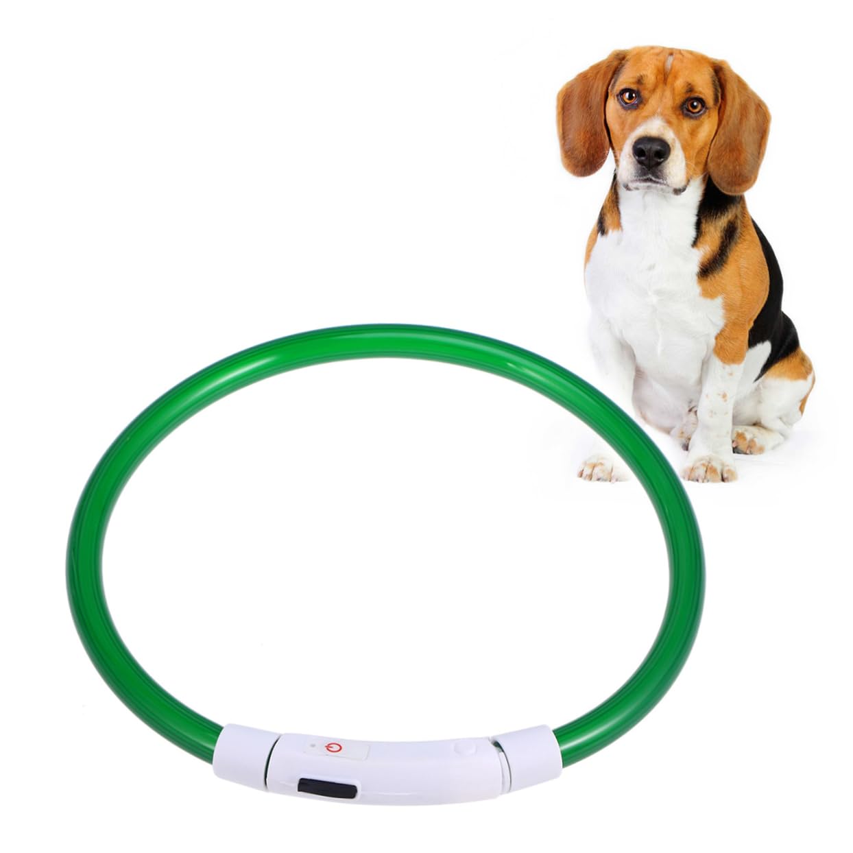 Housoutil 3pezzi Collare Led Ricaricabile Per Cani Con Luce Lampeggiante Usb Sicurezza Notturna Per Animali Domestici Modalità Di Illuminazione Verde Fluorescente