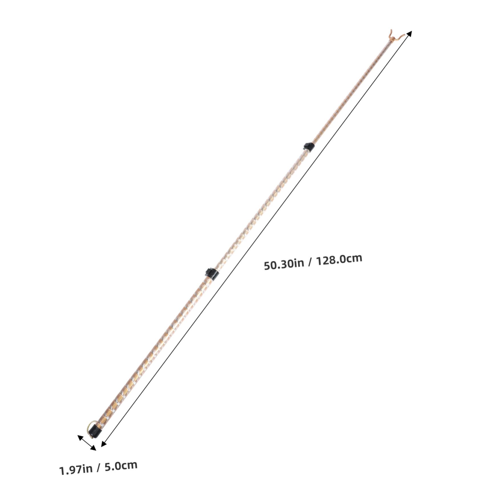 Cabilock Telescopic Clothesline Pole Alloy Rod Outdoor Washing Line Prop Adjustable for Household Clothes Drying Pole 2 in 1 Retractable Rod