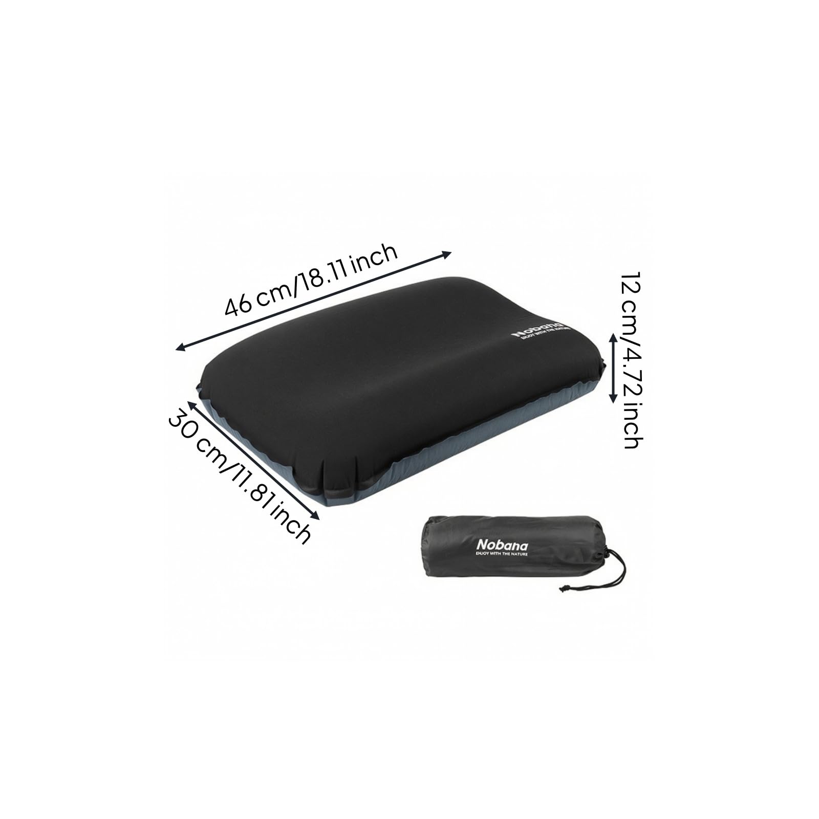 Cuscino Gonfiabile Resistente, Nero