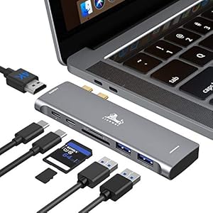 USB C Hub Adapter for MacBook Pro 13 15 16 inch 2020 2019 2018 2017 2016 with Thunderbolt 3 5K 60HZ 4K HDMI 100W PD 2 USB