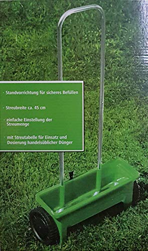 Preisvergleich Produktbild HOMEGARDEN Universal 12 l Streuwagen Dünger Saatgut Winterstreumaterial mit Streutabelle