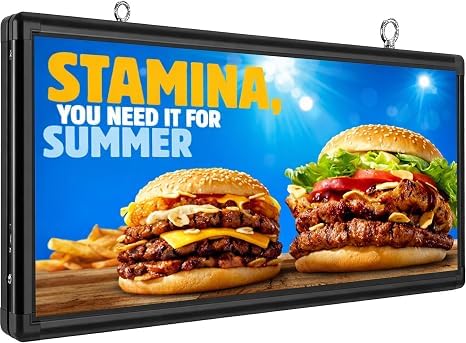 Image of P6 Outdoor Full Color LED Scrolling Sign 40 inch x 18 inch, Programmable Digital Display with WiFi & USB Control, High Brightness Waterproof LED Message Board for Storefront Business Advertising