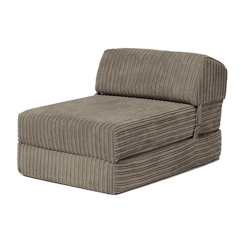 Changing Sofas | 'Bjorn' en Jumbo Cord Colchón Cama Z Plegable Individual - Una Cama de día para los Huéspedes, Invitados - Ligero y Cómodo (Steel)