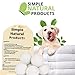 Simple Natural Products Wool Dryer Balls - Fabric Softener and Dryer Sheets for Laundry Supplies – Reusable Wrinkle and Static Guard Wool Balls – Unscented for Sensitive Skin (6 XL Pack)