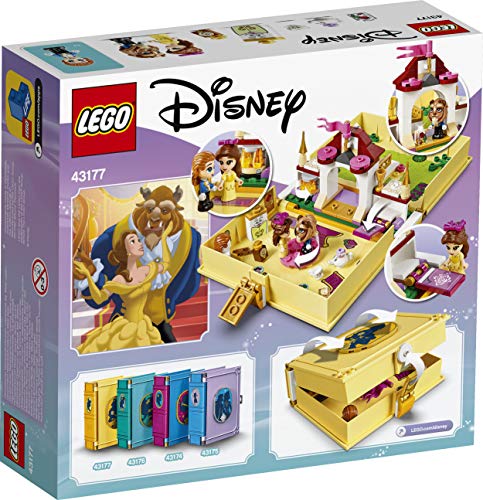 LEGO 43177 Disney Princess Cuentos e Historias: Bella, Juego de Viaje, Juguete de La Bella y La Bestia con Mini Muñeca de Princesa
