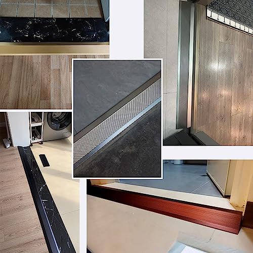 KADEUX Drempelreductie Fluit Aluminium, 10cm Extra Brede Vloer Overgangsstrip, Vinyl Vloer Drempel Strip, Badkamer/Keuken/Balkon Oprit (Color : Purple gold) - Image 6